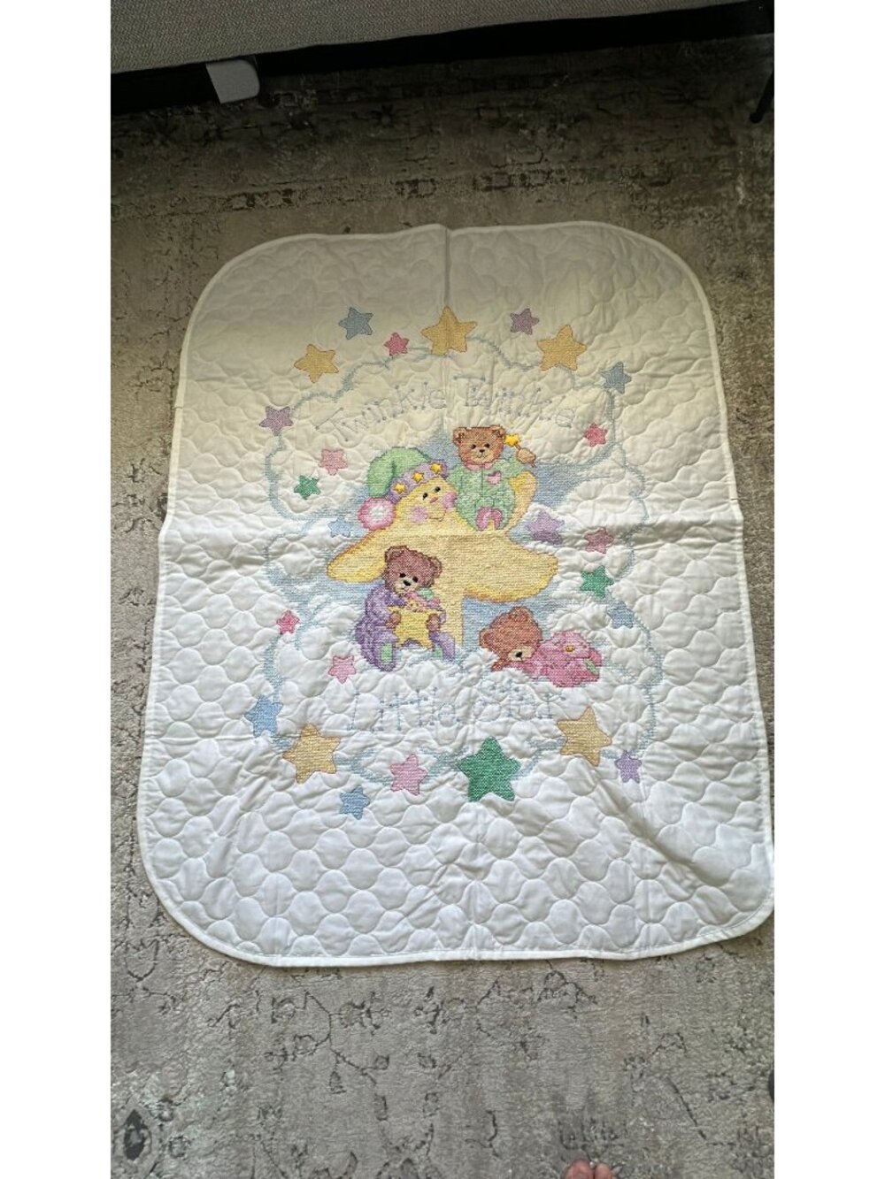 modern cross stitch twinkle ⭐️ blanket - Picture 1 of 4